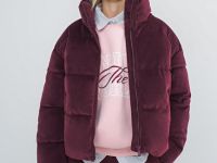 Утеплённая куртка из вельвета, Фиолетовый