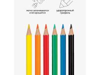 Набор карандашей цветных Гамма "Классические" 6 цв., заточен., картон. упаковка, европодвес