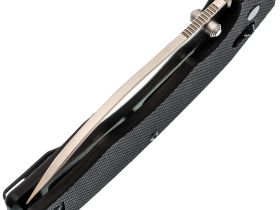 Складной нож Obertech ns-01 thumb stud satin, сталь VG-10, рукоять G10, черный
