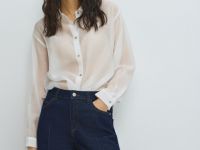 Блузка из лиоцелла, Белый