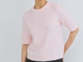 Джемпер с коротким рукавом, Розовый