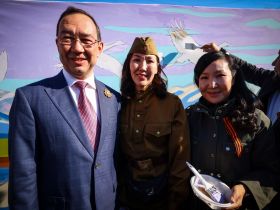 Глава Якутии принял участие в праздничных мероприятиях проекта «Проспект Победы»