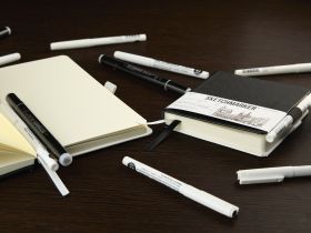 Блокнот для зарисовок Sketchmarker 80 л 140 г, твердая обложка черно-белая