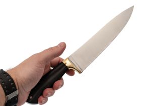 Нож "Шеф-де-Беф", сталь Х12МФ, рукоять граб