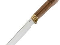 Туристический нож Лорд, сталь 65х13, рукоять орех