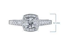 Кольцо из белого золота с бриллиантами э0901кц11160500