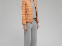 Стеганый пуховик с натуральным пухом