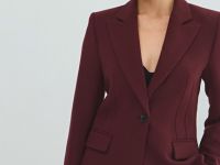 Однобортный приталенный жакет, Фиолетовый