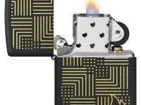 Зажигалка ZIPPO Reflection Design с покрытием Black Matte, латунь/сталь, черная, матовая, 38x13x57 мм