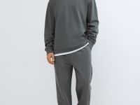 Свитшот с имитацией футболки, Серый