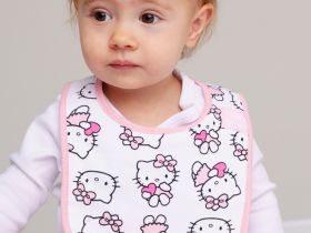 Нагрудник детский трикотажный для девочек, 2 шт в комплекте