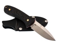 Нож 520, сталь M390, рукоять карбон, красный