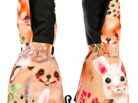 Варежки текстильные для девочек