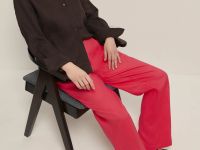 Брюки прямого кроя с добавлением льна