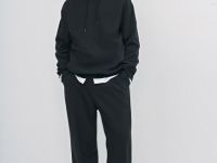 Худи из хлопка, Черный