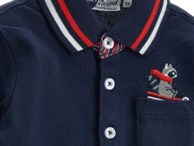 Поло с длинным рукавом для маленького мальчика