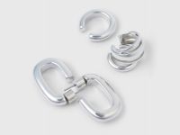 Набор серёжек с каффами, Серебряный