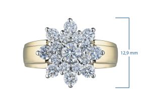 Кольцо из комбинированного золота э4812кц09160400