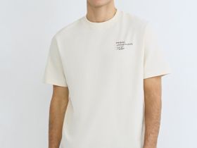 Футболка с текстовой вышивкой, Белый