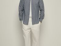 Рубашка из хлопка приталенного силуэта