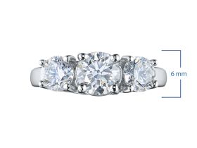 Классическое кольцо из белого золота э4012кц10220103_white