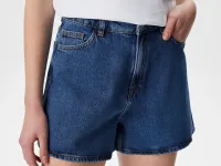 Женские короткие джинсовые шорты Lacoste на пуговице