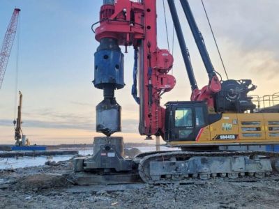 Завершено устройство свайного основания первой правобережной опоры Ленского моста