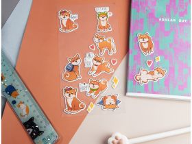 Наклейки объемные MESHU "Cute dog", 10*24см, 16 наклеек