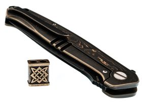 Бусина для темляка Звезда Руси, бронза