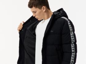 Мужская стёганая куртка Lacoste с капюшоном