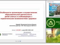 Особенности организации и осуществления образовательной деятельности детей слепых и слабовидящих с ограниченными возможностями здоровья