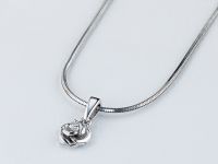 Классическая подвеска из серебра с бриллиантом э0601пд09170600