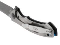 Складной нож Zero Tolerance 0450MMC, сталь Vegas Forge Damascus, рукоять титан/карбон, черно-синий