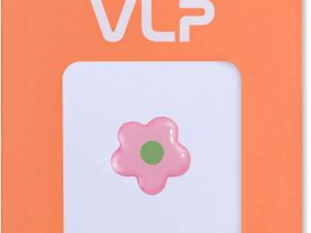 Наклейка VLP 3D розовый цветок