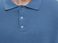 Поло с длинным рукавом из хлопка