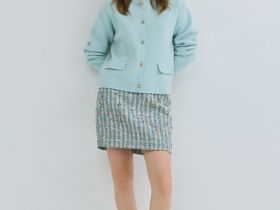 Кардиган из мягкой пряжи, Зеленый