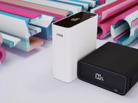 Внешний аккумулятор VLP B-Energy USB-C + USB-A, 10000 мАч, кабель белый