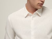 Рубашка из льна с длинным рукавом