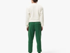 Мужские хлопковые спортивные брюки Lacoste приталенного кроя