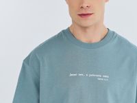 Футболка с текстовым принтом, Зеленый