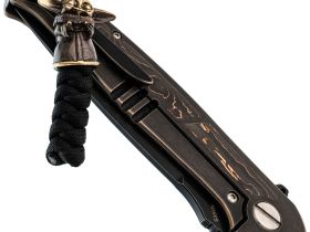 Бусина "Милый Грогу" с темляком, бронза