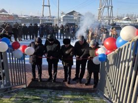 В селе Черкех Таттинского улуса открыли модульный спортзал