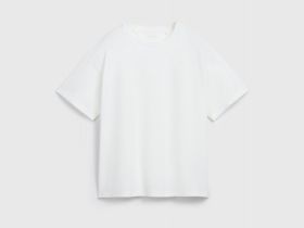 Футболка оверсайз из плотного хлопка, Белый