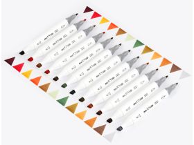 Набор маркеров для скетчинга MESHU 12 цв, цвета леса