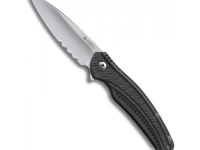 Складной нож CRKT Ripple Grey Combo, сталь Acuto 440, рукоять нержавеющая сталь 420J2