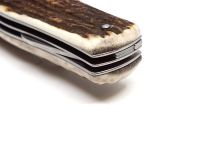 Автоматический многофункциональный нож Mikov Predator, сталь 420, рукоять рог оленя, клипса и штопор