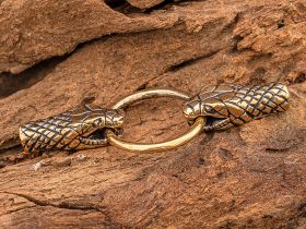 Фурнитура для браслета Концевики Змеи малые, бронза