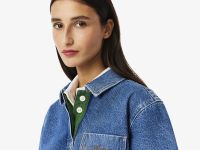 Женская рубашка-поло Lacoste свободного кроя из огранического хлопка