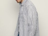 Рубашка свободного силуэта в полоску