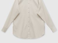 Блузка свободного силуэта с отложным воротником